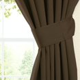 thumbnail image 2 of Blazing Needles Twill Drapery Panel (Set of 2), 63" by 52", Chocolate, 2 of 2