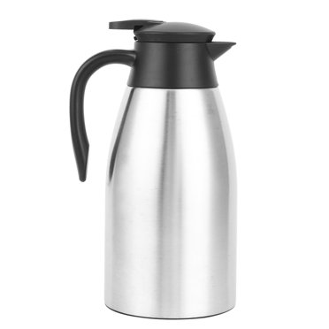 Carafe Thermique pour Café, Acier Inoxydable Isolé sous Vide 2L pour Maison Voyage Bureau Fête Couleur Acier Inoxydable 2L
