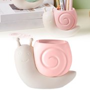 ZXNWN Snail Pen Holder for Desk Organizer Color A Cute Pencil Cup Office Desk Accessories Makeup Storage Workspace Organization