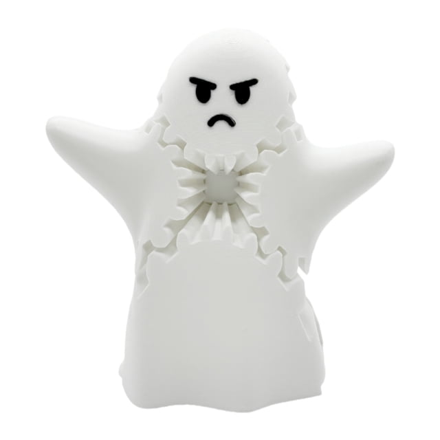 B 3D Printed Ghost Gear Cube Toy For Kids All Ages Fun Puzzle Fidget Gear Rotating Magic Cube Brain Teaser Game Stress Relief Gift For Teens Adults 85G