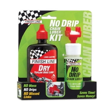 Finish Line No Drip Chain Luber Kit with 4-Ounce DRY Lube and Applicator, 2-Ounce