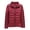 Wine, variant on Hontri Women's Puffer Jackets, Women's Casual Solid Color Light Down Jacket White Duck Down Collar Down Jacket Pink L