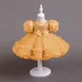 thumbnail image 2 of Robe Formelle pour Fille à Manches Bouffantes, Robe de Bal pour Tout-Petit, Robe en Tulle, Robe de Danse pour Filles 4-5 Ans, 2 of 3