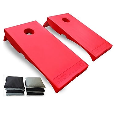 Driveway Games All Weather Cornhole Set. Regulation Corn Toss Boards & Bean Bags. Family Outdoor Lawn Yard Game