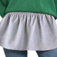 thumbnail image 4 of Jupe Mini Ajustable pour Femmes, Demi-Longueur, Ourlet, Demi-Slips, Faux Hauts Noirs à Rayures Verticales L, 4 of 4