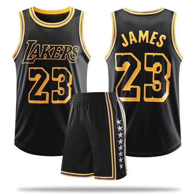 #23 Ensemble de Maillot de Basketball Lebron James Uniforme des Lakers pour Enfants et Ados
