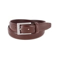 thumbnail image 1 of CTM®  Leather 1 1/8 Inch Basic Dress Belt with Silver Buckle (Men's), 1 of 3