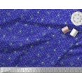 thumbnail image 2 of Soimoi Tissu en Rayonne Bleu Imprimé Spirale & Points Tissu au Mètre 56 Pouces de Large, 2 of 5