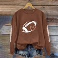 thumbnail image 2 of Jindong Women's Round Neck Long Sleeved Solid Football Printed Top, 2 of 4