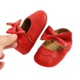 thumbnail image 4 of Baby Girls Princess Shoes Bowknot Anti-Slip Rubber Sole First Walkers, 4 of 5