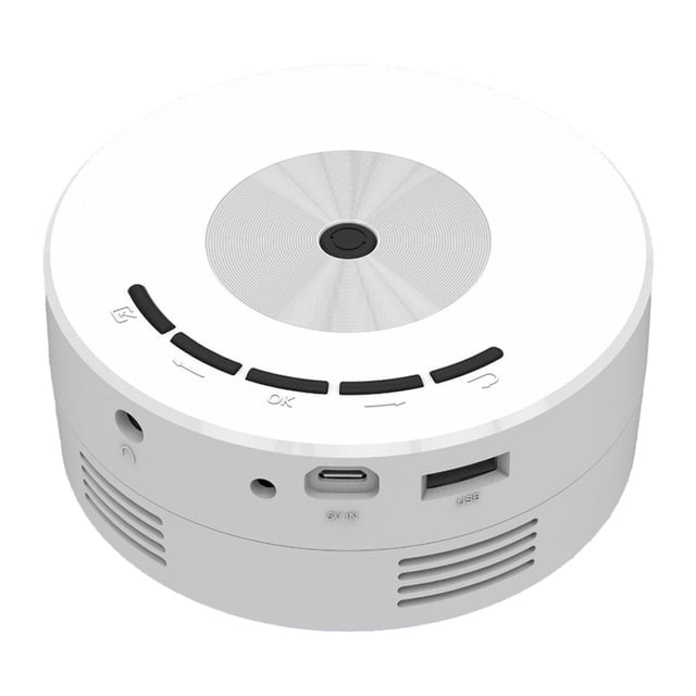 Transemion Projecteur Mini en Plastique ABS pour Projection Compacte et Portable Pratique Blanc