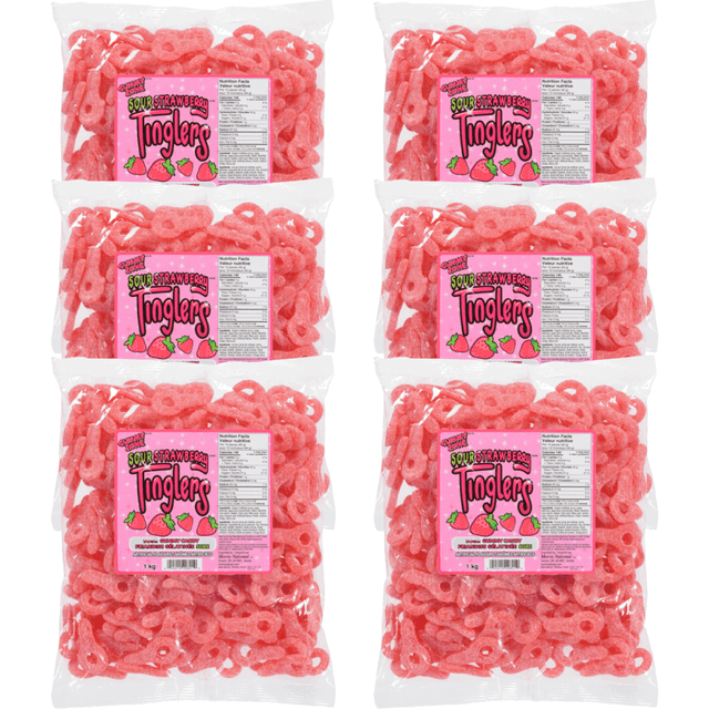 Gummy Zone Sourstraw Tangle, Rubans de Bonbons Sûrs Aromatisés aux Fruits Assortis, Sac en Vrac 1 kg (2,2 Lb), Bonbons Moelleux Acidulés et Colorés pour Fêtes et Événements