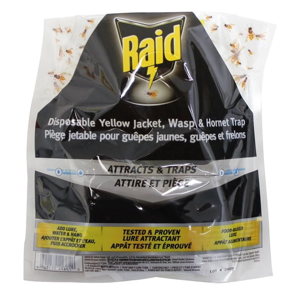 Raid® PIÉGE JETABLE POUR GUÊPES JAUNES, GUÊPES ET FRELONS