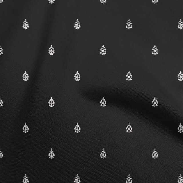 oneOone Velvet Black Fabric Block Sewing Material Print Fabric By The Yard 58 Inch Wide