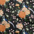 thumbnail image 1 of oneOone Viscose Chiffon Black Fabric Asian Chinese Dress Material Fabric Print Fabric By The Yard 42 Inch Wide, 1 of 4