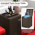 thumbnail image 3 of Gymax Set Of 7 Furniture Set w/32'' Fire Pit Table & Propane Tank Cover Outdoor Red, 3 of 6