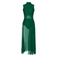 thumbnail image 3 of TSSOE Costumes de Danse Lyrique pour Femmes Robes de Danse Contemporaine en Strass Pailletées Vert TG, 3 of 7