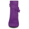 thumbnail image 3 of Unique Bargains Bottes à Talon Bloc à Bout Rond pour Femmes Bottillons Cheville Violet US 8, 3 of 7