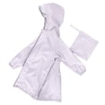 thumbnail image 3 of Toddler Rain Jacket Children's Extended Coverage Raincoat for Backpack Protection Hooded Students Solid Rain Jacket Cape De Pluie Enfant Purple 4 Years-6 Years, 3 of 4