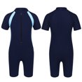 thumbnail image 1 of Aislor Kids Big Girls Zippered Swimsuit Swimwear Bathing Suit Rash Guard Shorty Sun Protection Wetsuit Navy Blue 10, 1 of 7