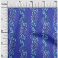 thumbnail image 2 of oneOone Velvet Blue Fabric Leaves Craft Projects Decor Fabric Printed By The Yard 58 Inch Wide, 2 of 4