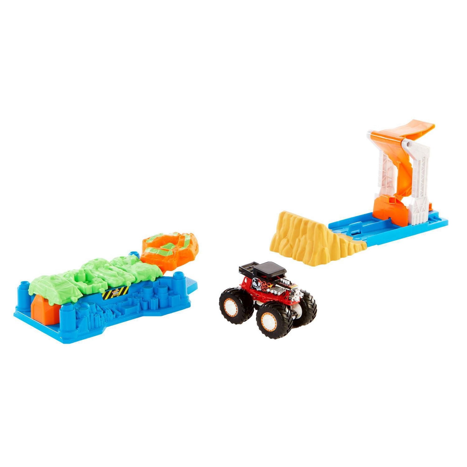 Hot Wheels Monster Trucks Launch and Bash Playset