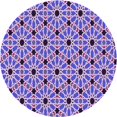 thumbnail image 1 of Ahgly Company Machine Washable Indoor Round Transitional Purple Amethyst Purple Area Rugs, 3' Round, 1 of 7
