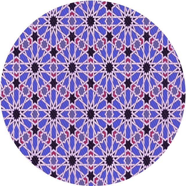 Ahgly Company Machine Washable Indoor Round Transitional Purple Amethyst Purple Area Rugs, 3' Round