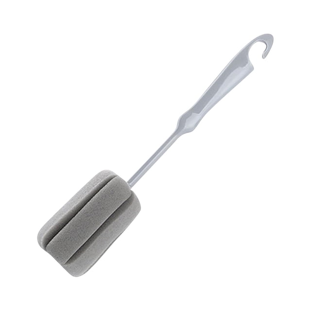 Long Handle Bottle and Cup Cleaning Brush with Sponge Scrubber Steel Wool for Kitchen Home Use