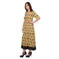 thumbnail image 2 of Moomaya Robe Plissée Imprimée Tunique à Manches au Coude Tenue d'Été Kurti pour Femmes, 2 of 5