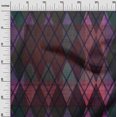thumbnail image 3 of oneOone Rayon Dark Magenta Fabric Argyle Craft Projects Decor Fabric Printed By The Yard 56 Inch Wide, 3 of 4