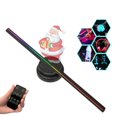 thumbnail image 1 of T40 3D Hologram Projector Advertising Display Fan Wall-mounted Player 3D Naked Eye LED Photo Video Fan with 224pcs, 1 of 7