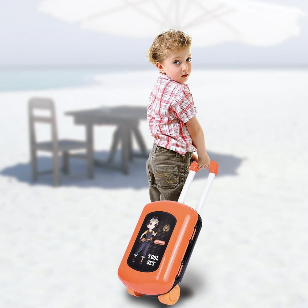 Jeu d'Imitation d'Ingénieur 2-en-1 et Valise avec Perceuse Inertielle Outils de Construction