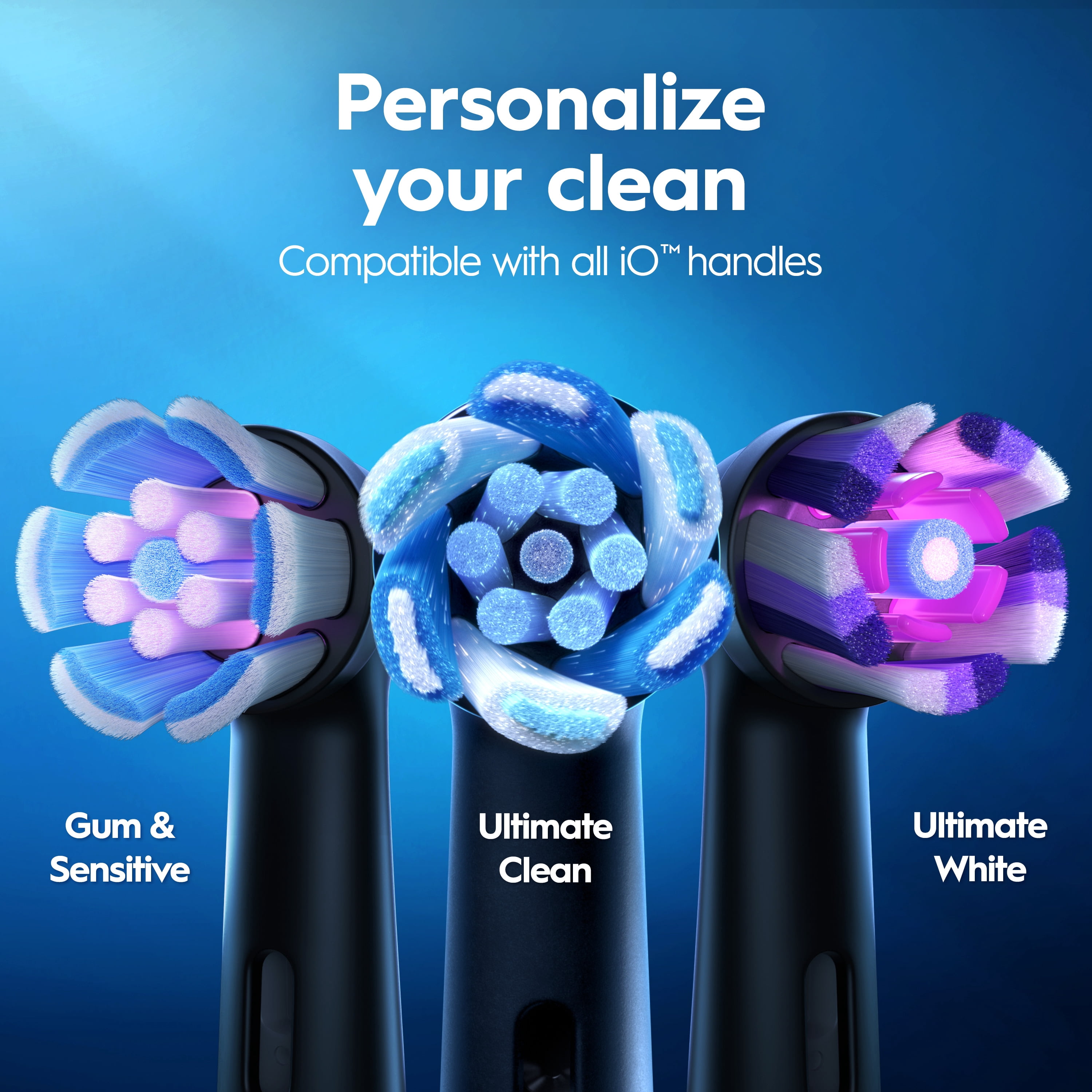 Brosse à dents électrique rechargeable Oral-B, iO4 Propreté et gencives, 4 modes de nettoyage, détecteur de pression visuel pour protéger les gencives, 2 brossettes, étui de voyage, rose