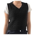 thumbnail image 1 of Fridja Débardeur Tricoté Sans Manches pour Femmes, Haut Court Uniforme, 1 of 4