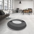 thumbnail image 4 of Ahgly Company Machine Washable Indoor Round Transitional Silver Gray Area Rugs, 5' Round, 4 of 7