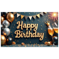 thumbnail image 1 of Colorful Balloons Happy Birthday Banner Champagne Celebration Backdrop for Birthday Party Indoor Decoration, 1 of 4