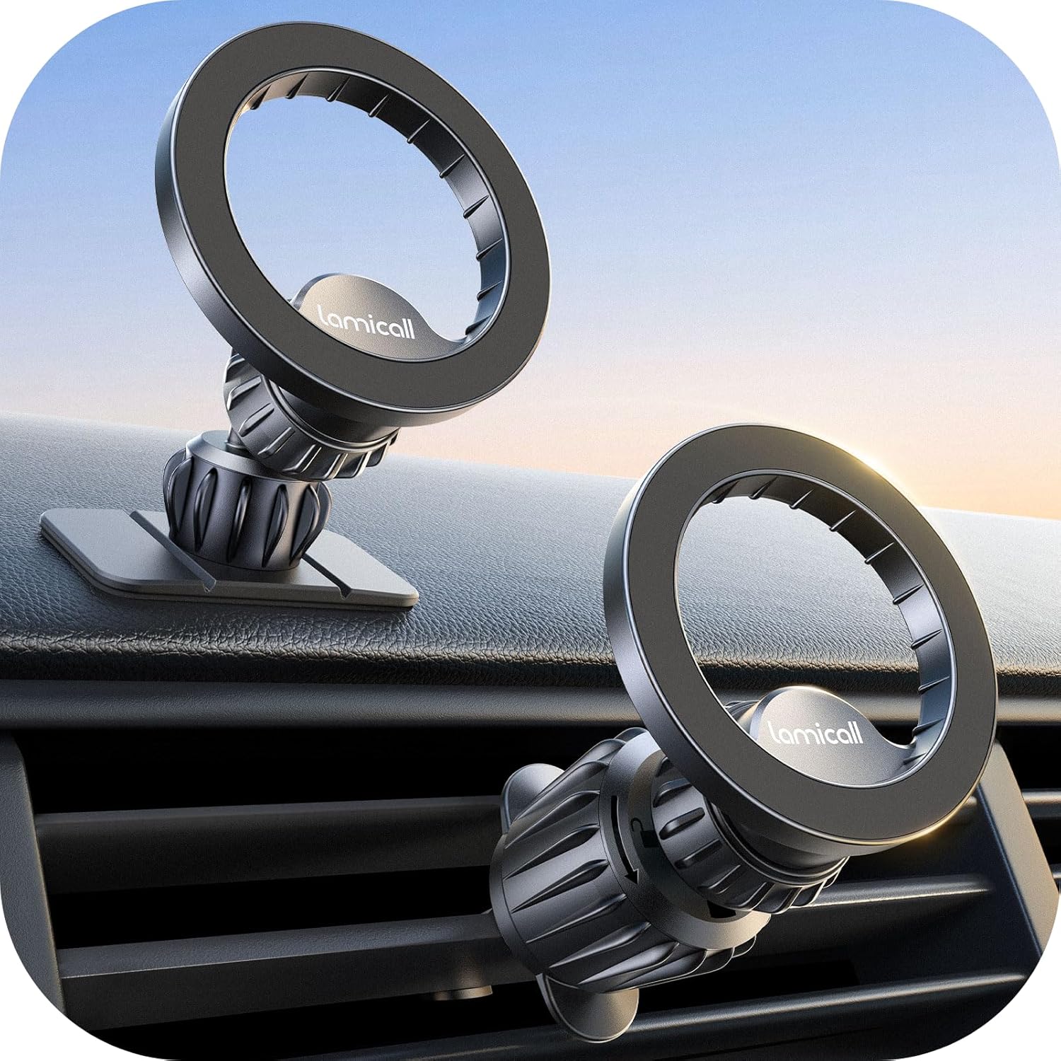 for Magsafe Car Mount Holder 【 Strong Magnets】Cell Phone Holders for Car Vent + 【Super Stick】Magnetic Phone Holder for Car Phone Mount Dash for Pro Max Pro