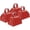 Rouge, variante sur Lot de 4 Cloches à Vache en Métal de 3 Pouces pour Faire des Bruits Bruyants, Cloches à Vache Battues à la Main Parfaites pour les Matchs de football, les Fêtes et l'Esprit d'Équipe.,Rouge