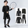 thumbnail image 2 of Girls Summer Outfits Base Layer Athletic Compression Running Pants Tights Newborn Boy Clothes Gray 8-9 Years, 2 of 4