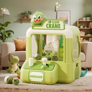 Herunwer Dinosaur Claw Machine - Mini Vending Machine with Lights and Music, Candy Machine Dispenser, Electronic Claw Machine Game for Birthday Party
