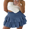 thumbnail image 3 of Jupe Patineuse Plissée pour Femmes Taille Haute à Volants Mini Jupes, 3 of 8