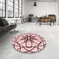 thumbnail image 4 of Ahgly Company Machine Washable Indoor Rectangle Transitional Light Rose Pink Area Rugs, 7' x 10', 4 of 7