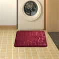 thumbnail image 4 of TopLLC Bathroom Rugs Sets 2 Piece With Toilet Rugs U Shaped Enlarge Thicken Bath Mat Set With PVC Non Slip Rubber Backing Microfiber Shag Rug For Bathroom Decoration on Clearance, 4 of 5