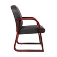 thumbnail image 4 of Boss Office Chaise de Réception à Base de Traîneau Rembourrée en Tissu, Noire, 4 of 8