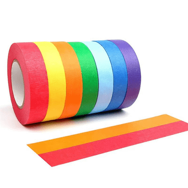 Ruban de Masquage Coloré, Ruban Coloré pour Peintres pour Arts et Artisanat, Ruban de Dessin, Ruban d'Artisanat Ruban Papier Ruban Ruban Coloré,C