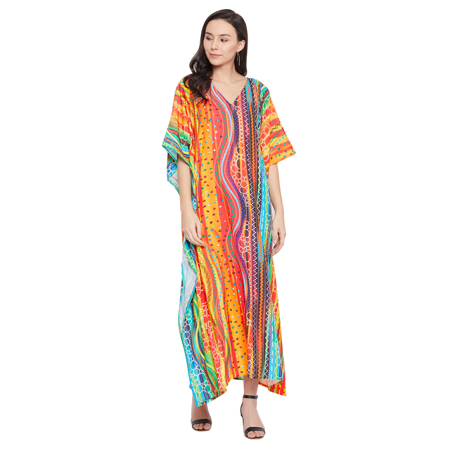 Caftans Longs pour Femmes Grande Taille Robe Caftan Robe de Soirée Fête Été Plage Robe d'Été Manches Kimono Longues Robes Décontractées en Ligne