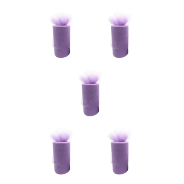 kurtrusly Rouleaux de Tulle pour Bricolage et Décoration Intérieure Rouleau de Tulle Doux et Confortable Violet Clair 5Set