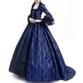 thumbnail image 3 of Robe Renaissance Femme Rétro Fête Princesse Cosplay Dentelle Longueur au Sol Robe, 3 of 6