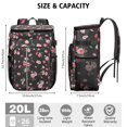 thumbnail image 2 of Wildflower and Butterfly Tropical Floral Insulated Cooler Backpack - 20L Lightweight & Portable, 2 of 4